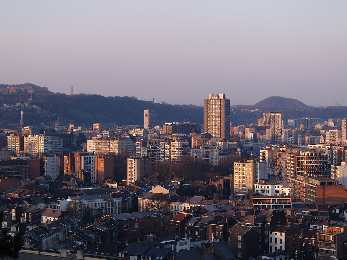 Blick von Cointe auf das Lütticher Stadtzentrum